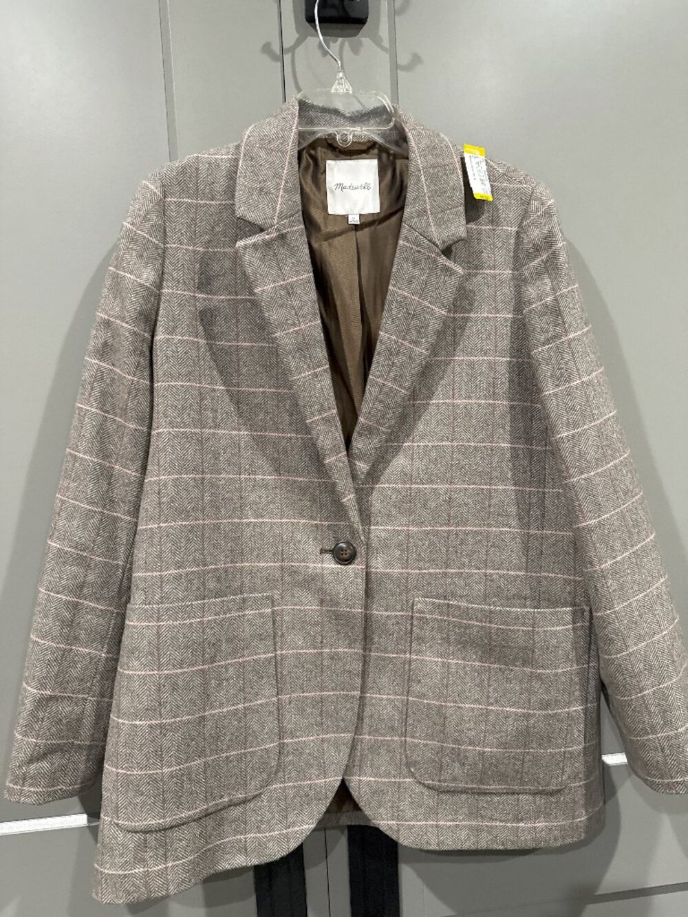 Madewell Larsen Blazer in Plaid XL